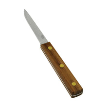 Knife with wooden handle