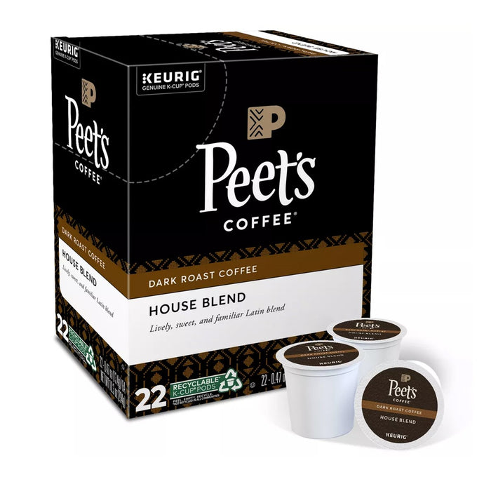 Peet's Dark Roast House Blend Coffee Keurig Pods 5000330265