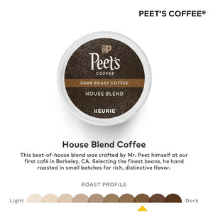 Peet's Dark Roast House Blend Coffee Keurig Pods 5000330265