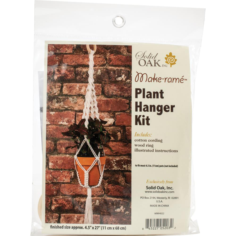 Solid Oak Macrame Plant Hanger Kit MWH022 – Good's Store Online