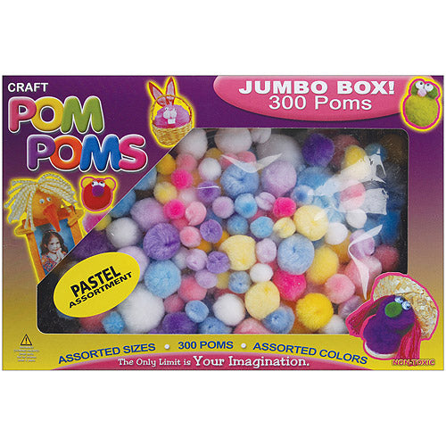 Assorted Pastel Pom Poms