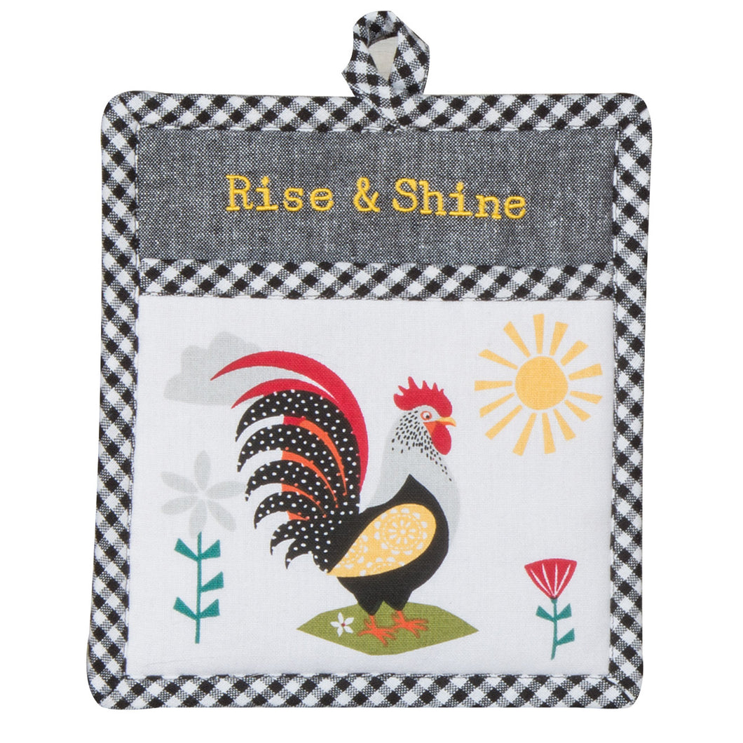 Kitchen Towel - Rise and Shine Rooster Tan towel
