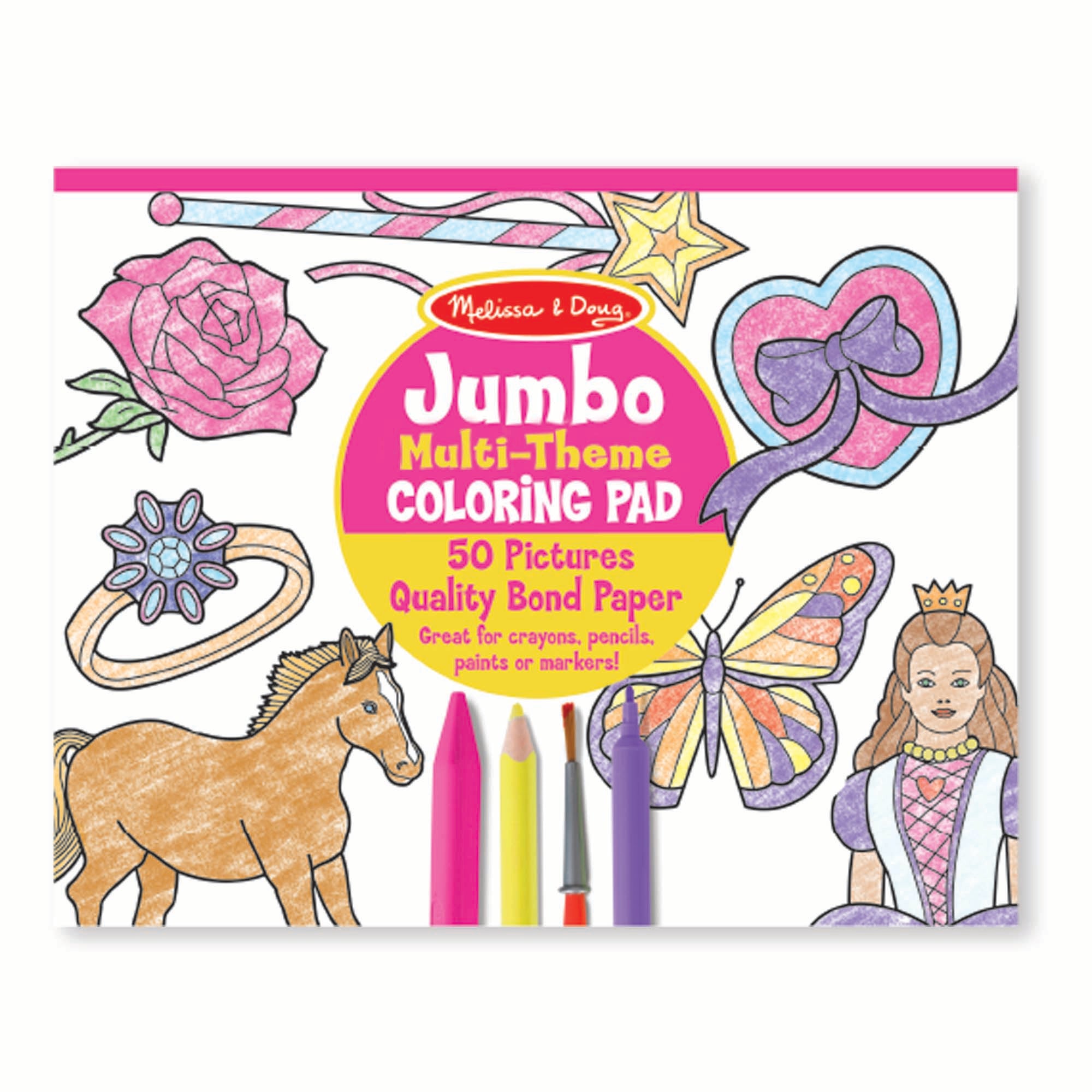 Kids Jumbo Coloring Book - Princess – Paige Madison Wall Art