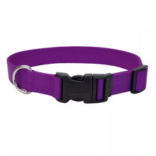 Purple Adjustable Dog Collar with Plastic Buckle