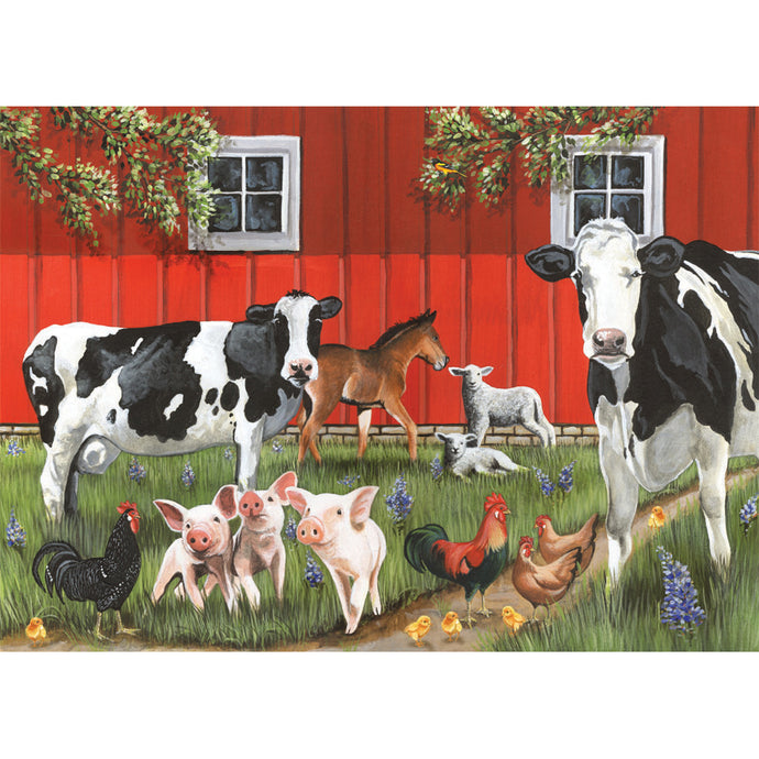 Red Barn tray puzzle
