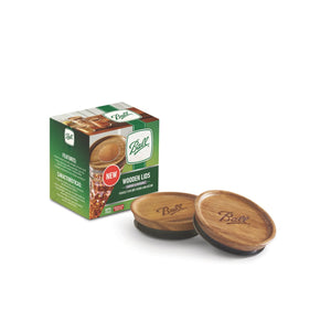 Regular Mouth Wooden Storage Lids 3 pack in box