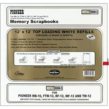 White Refill Pages for Memory Scrapbooks RMW-5