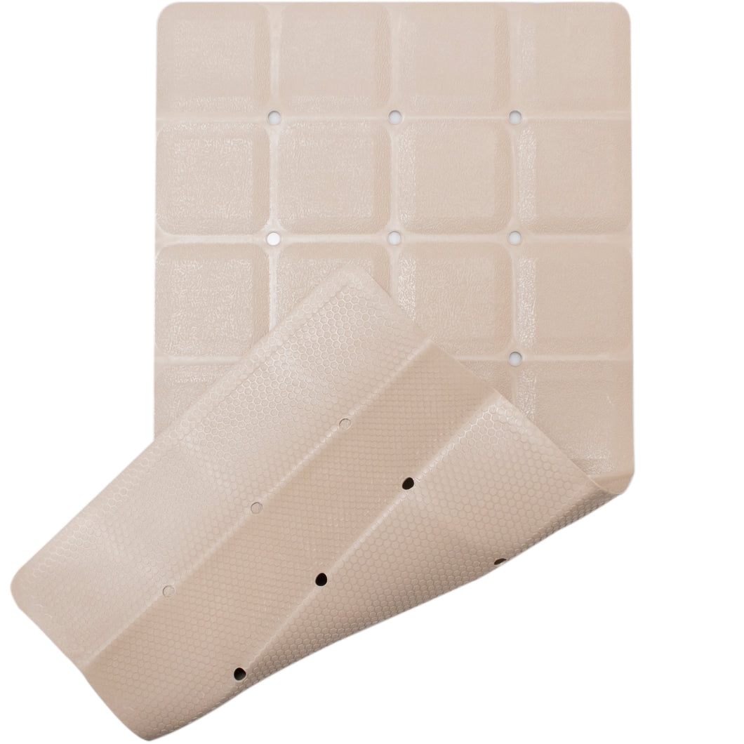Hotel Rubber Bath Mat Slip Resistant, 35 x 56 CM, Beige-0127