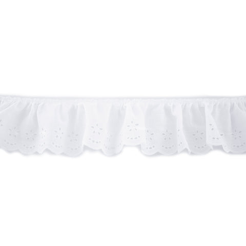 Wide ruffled eyelet lace