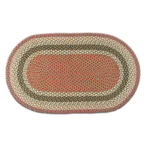 Oval braided rug