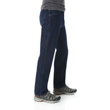 Prewashed Wrangler Classic Fit Jeans, side view.