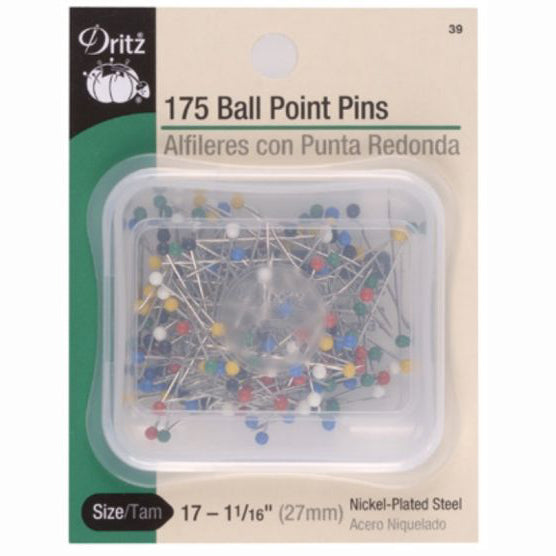 Dritz Colored Plastic Ball Head Pins S-39