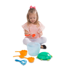 Girl playing with set