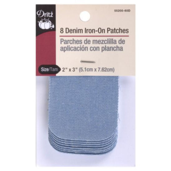 Faded Blue iron-on patches
