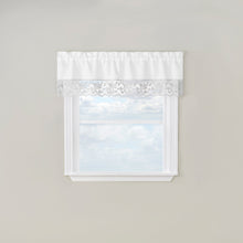 Silver lace valance curtain