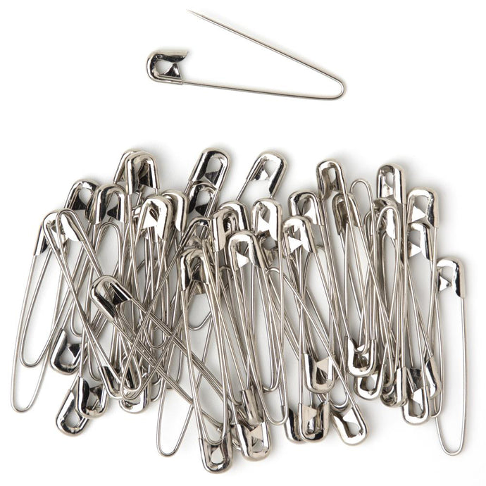 Silver safety pins