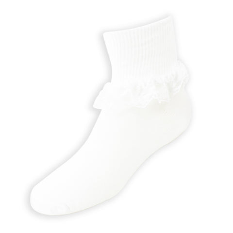 Sock trimmed with lace