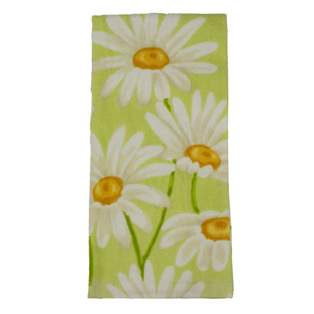 Spring Daisy Pale Green Kitchen Towel 17828