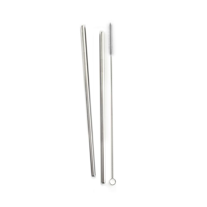Stainless Steel 11 In. Straight Drinking Straws 473