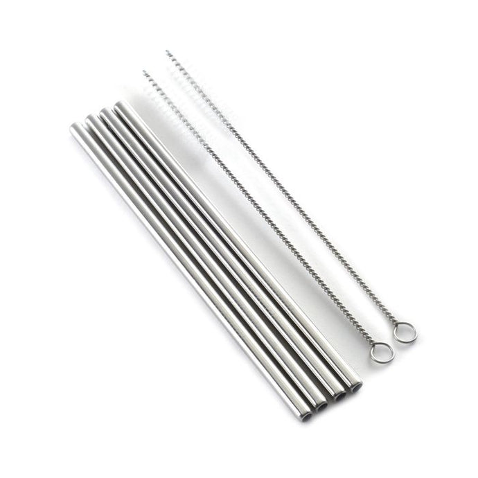 Stainless Steel 8.5 In. Straight Straws 470