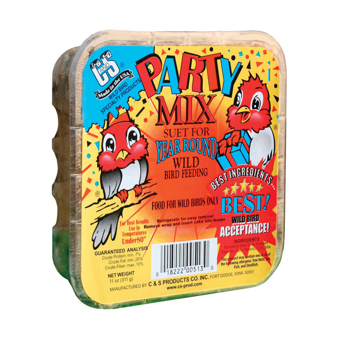 Party mix suet cake