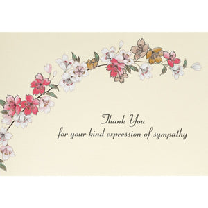 Sympathy Floral Boxed Thank You Note Cards Set 334121