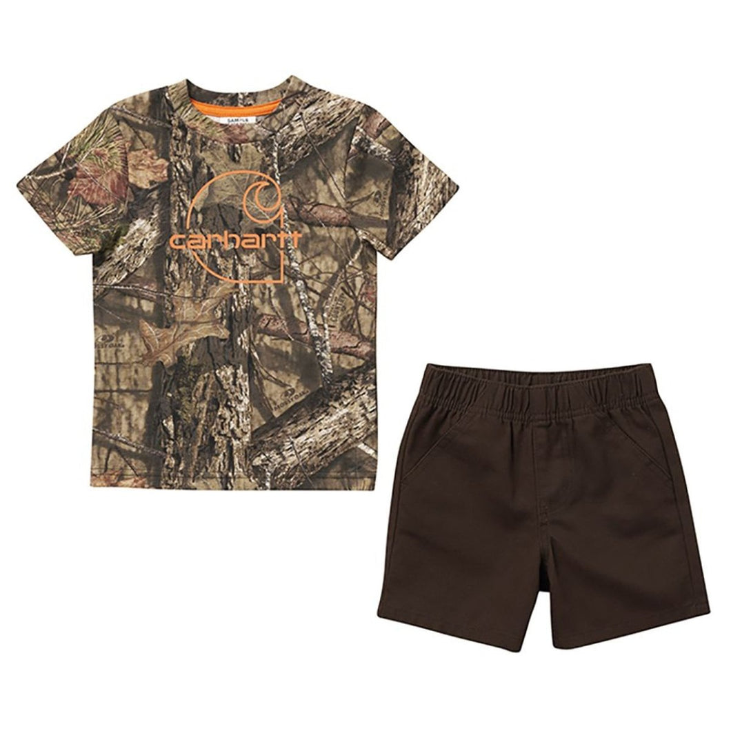 Toddler Boy's Short Sleeve Camo Tee-Shirt & Canvas Shorts Set CG8800