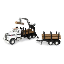 Toy logging truck with pup trailer