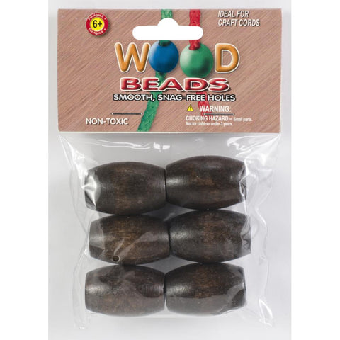 Walnut oval bead