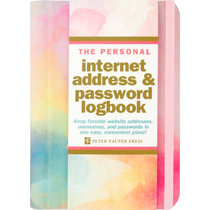 Watercolor Sunset internet password book
