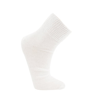 White ankle length sock