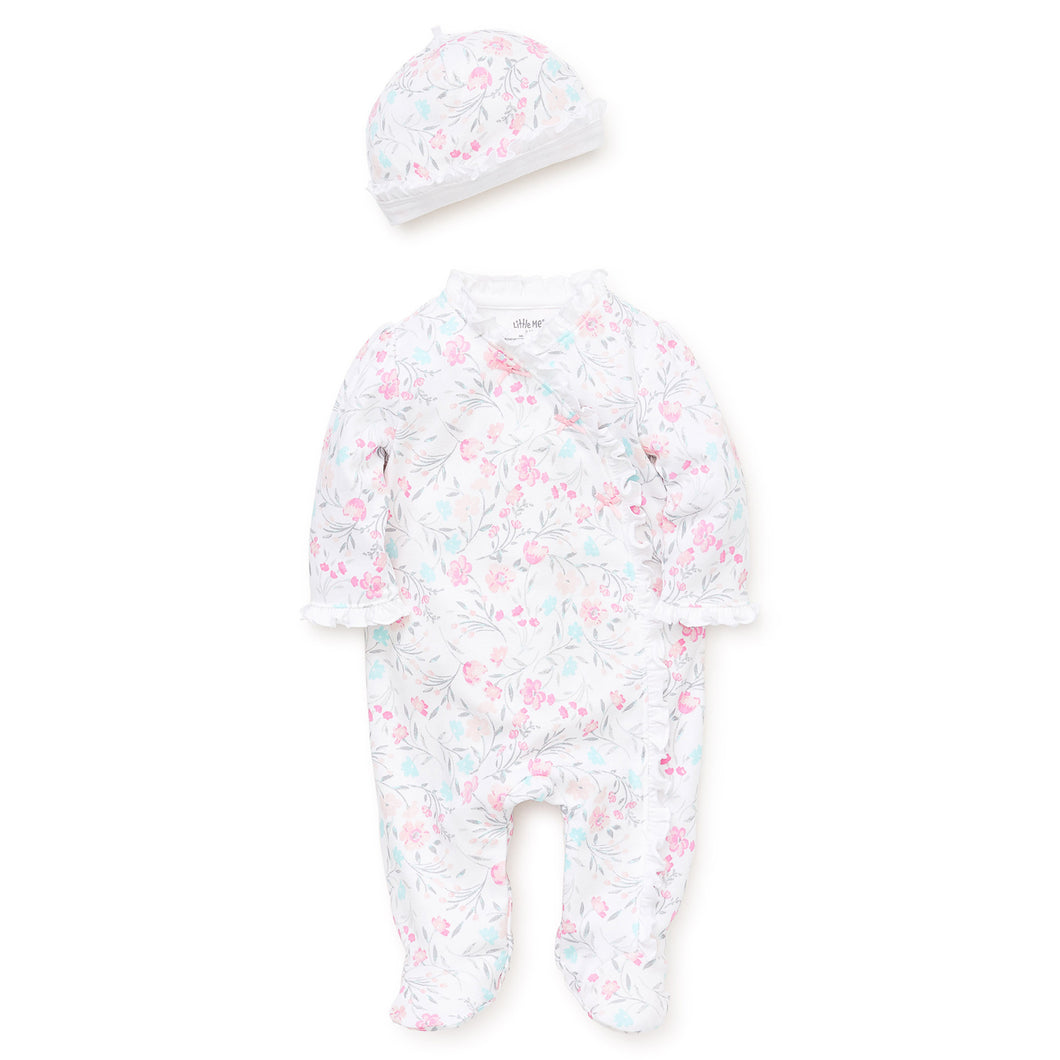 Little Me Baby Girl Watercolor Sleeper with Hat LBQ08342N – Good's Store  Online