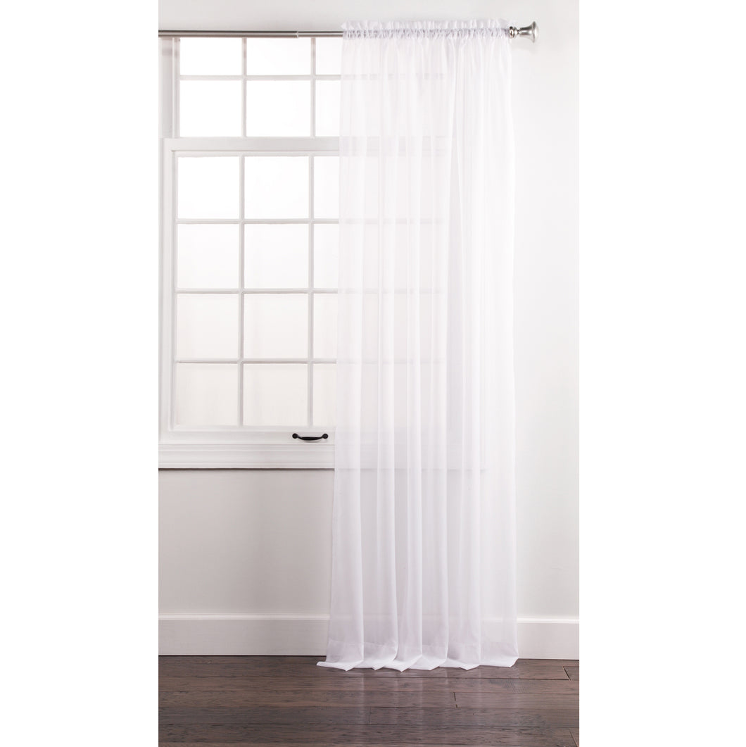 Curtains White Sheer Panel.