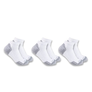 White Men's Midweight Low-Cut Socks 3-Pack SL6003