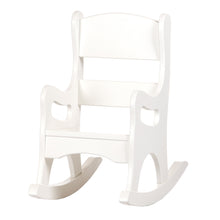 White wooden rocking chair