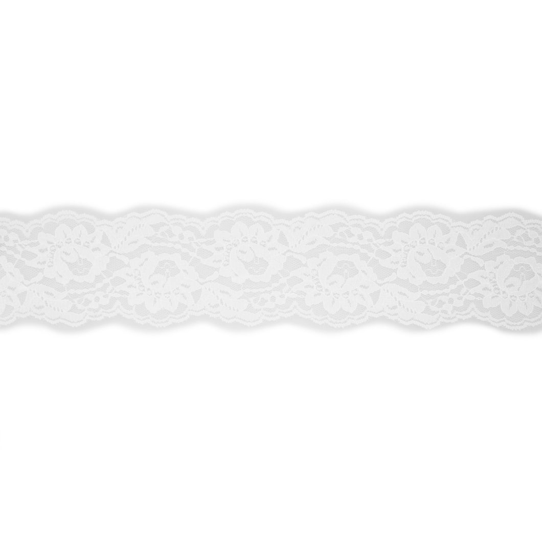Wide white flat lace