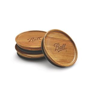 Wide Mouth Wooden Storage Lids 3 pack 