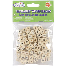 Wooden alphabet beads