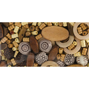 Assorted wood beads