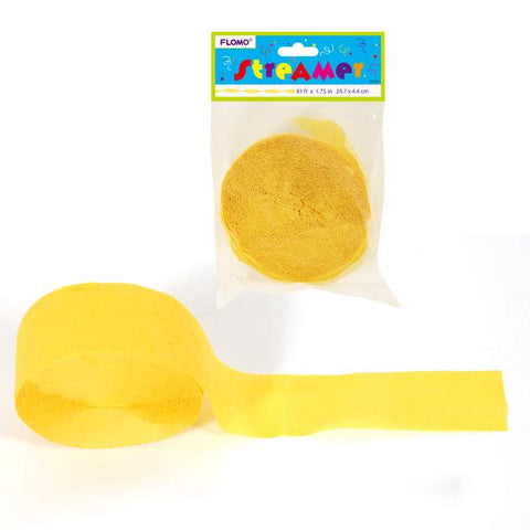 CREPE STREAMER BRIGHT YELLOW
