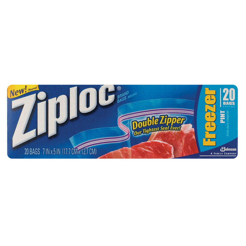 Ziploc Heavy Duty Double Zipper Freezer Food Bags, Quart/Gallon Pick From 2  Size