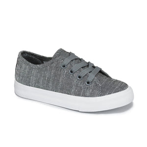 Gray canvas shoe
